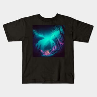 Cyberpunk Submerged Skyscraper Kids T-Shirt